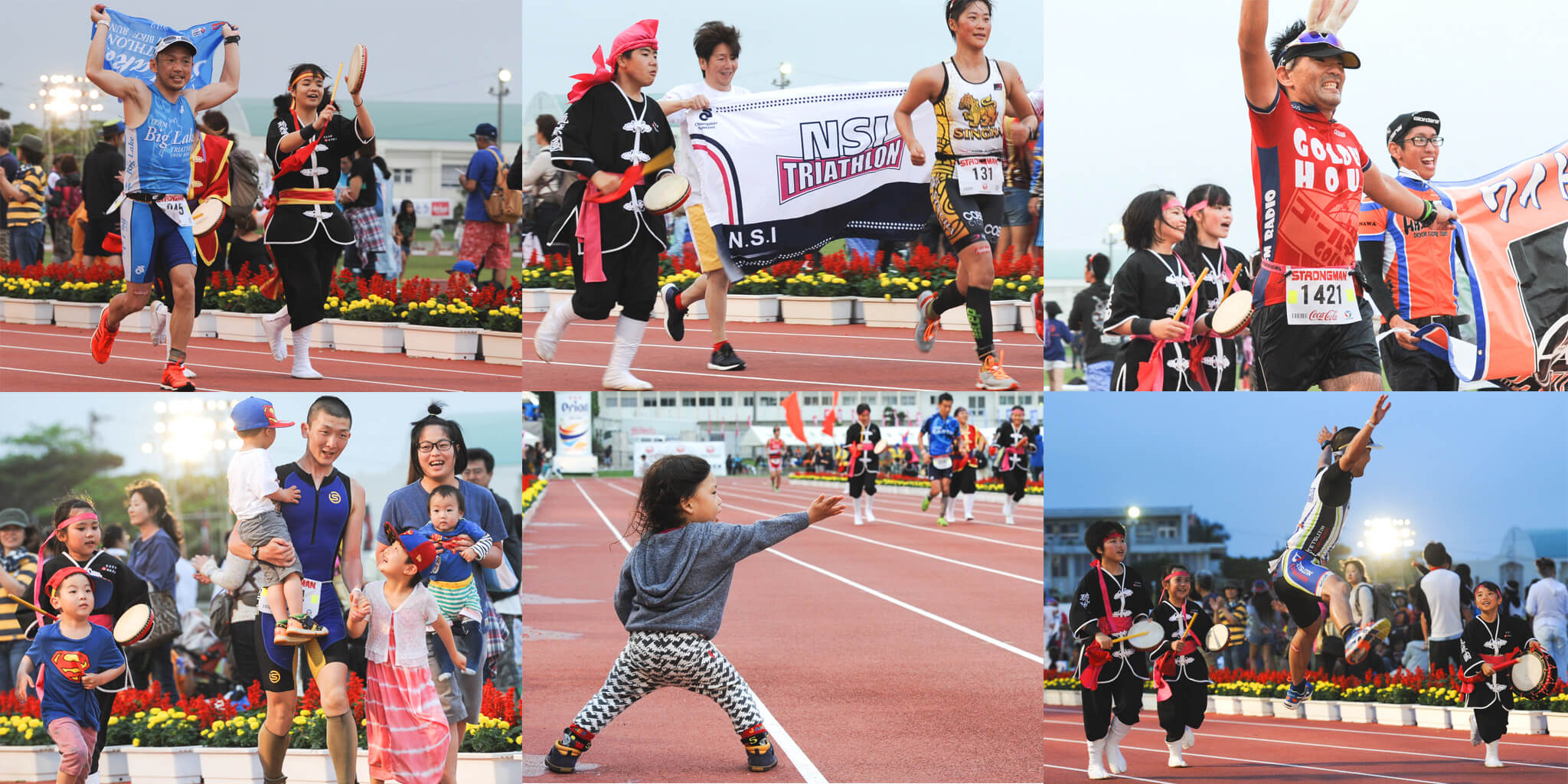 応援に駆けつけた家族や地元のエイサーチーム